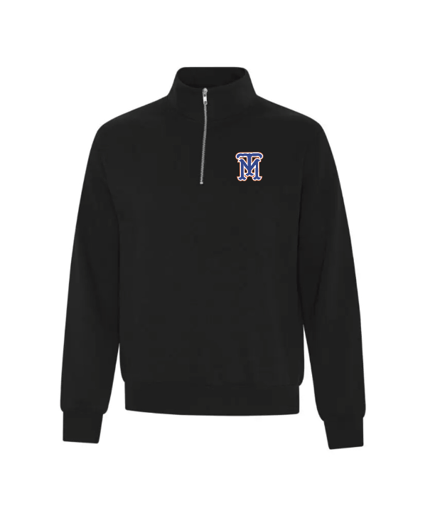 TM - *Adult sizes only* 1/4 zip sweatshirt - black