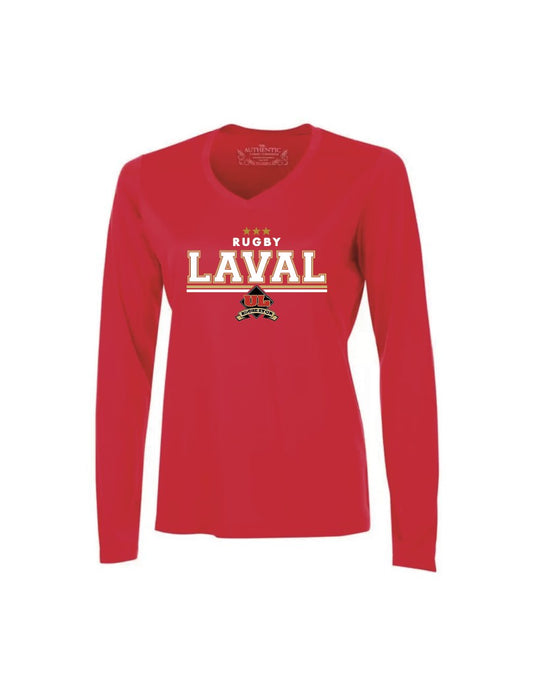 UL Rugby - Drifit femme manches longues rouge