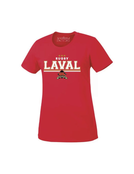 UL Rugby - Drifit femme manches courtes rouge
