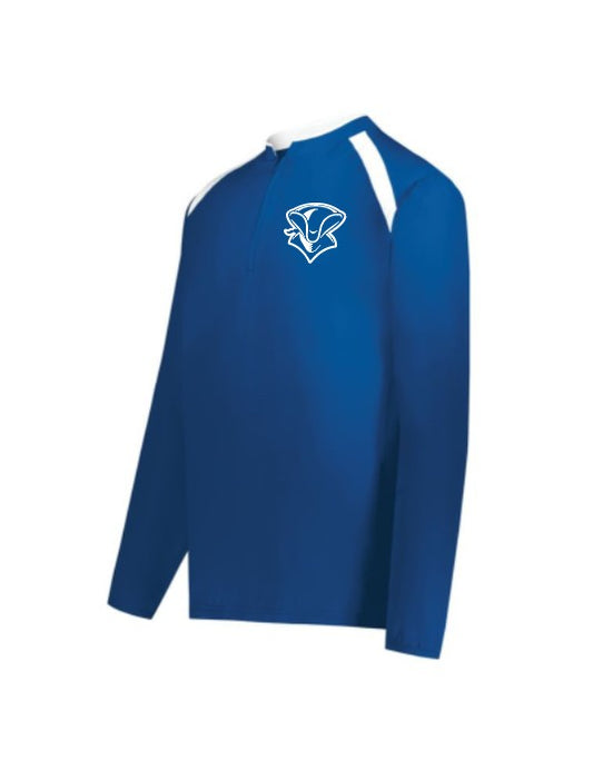 Noroît - Long sleeve cage jacket 1/4 zip royal blue
