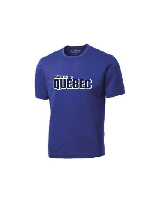 Québec Région - T-shirt à manche courte bleu royal