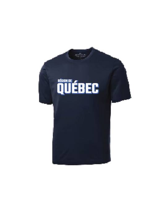 Québec Région - T-shirt à manche courte bleu marin